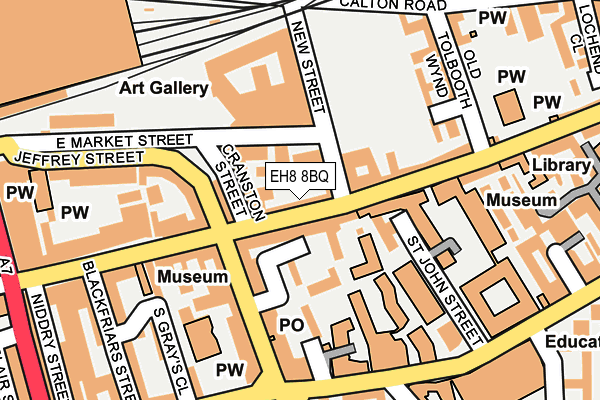 EH8 8BQ map - OS OpenMap – Local (Ordnance Survey)