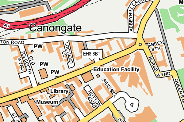 EH8 8BT map - OS OpenMap – Local (Ordnance Survey)