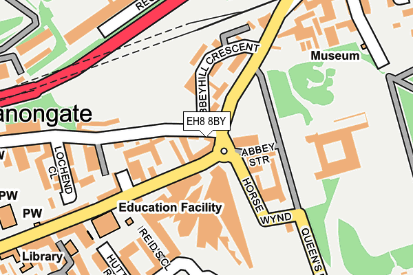 EH8 8BY map - OS OpenMap – Local (Ordnance Survey)