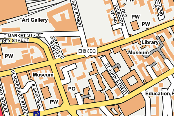 EH8 8DQ map - OS OpenMap – Local (Ordnance Survey)