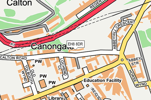 EH8 8DR map - OS OpenMap – Local (Ordnance Survey)