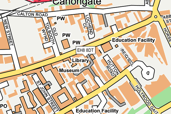 EH8 8DT map - OS OpenMap – Local (Ordnance Survey)