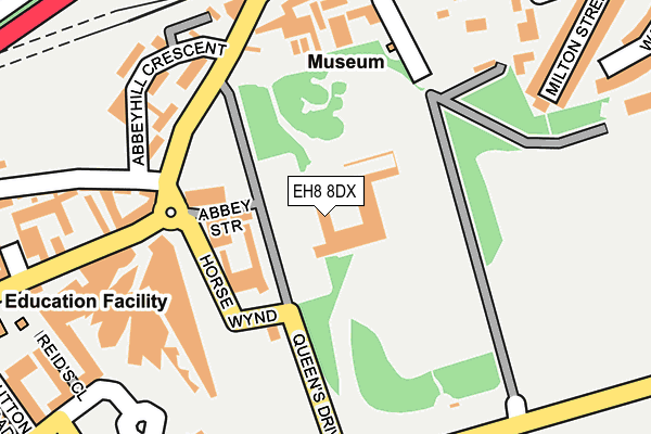 EH8 8DX map - OS OpenMap – Local (Ordnance Survey)