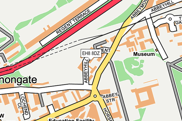 EH8 8DZ map - OS OpenMap – Local (Ordnance Survey)