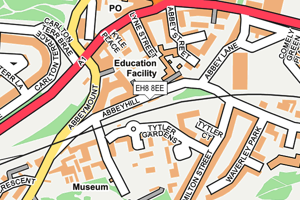 EH8 8EE map - OS OpenMap – Local (Ordnance Survey)