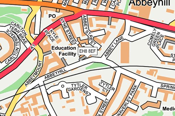 EH8 8EF map - OS OpenMap – Local (Ordnance Survey)