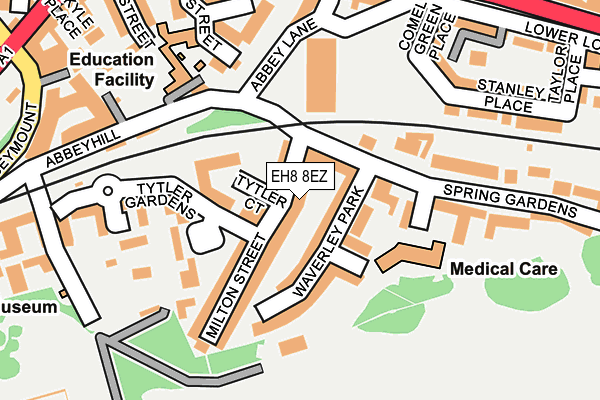 EH8 8EZ map - OS OpenMap – Local (Ordnance Survey)