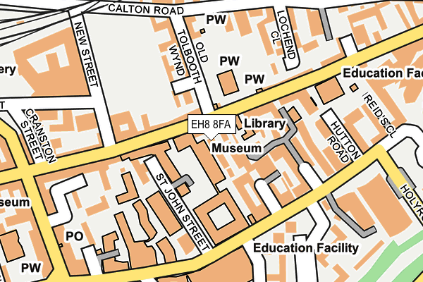 EH8 8FA map - OS OpenMap – Local (Ordnance Survey)