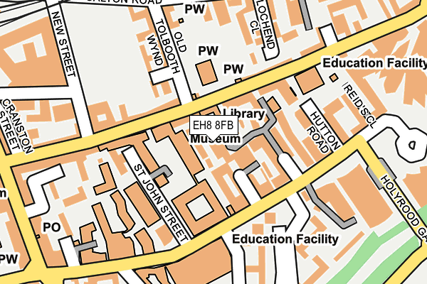 EH8 8FB map - OS OpenMap – Local (Ordnance Survey)