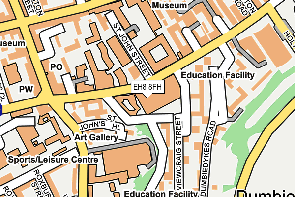 EH8 8FH map - OS OpenMap – Local (Ordnance Survey)
