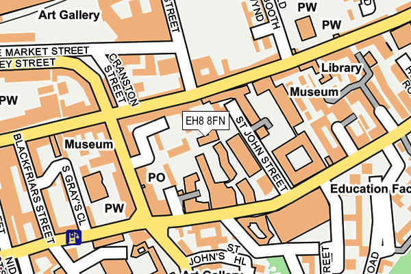 EH8 8FN map - OS OpenMap – Local (Ordnance Survey)