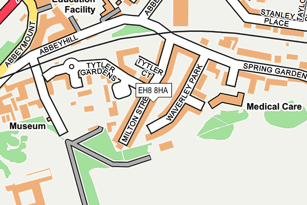 EH8 8HA map - OS OpenMap – Local (Ordnance Survey)