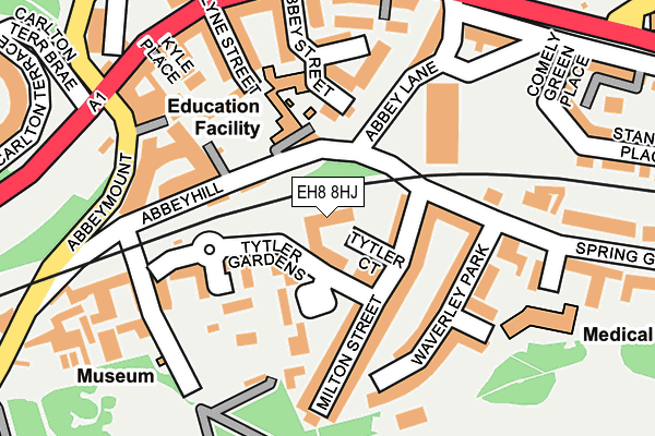 EH8 8HJ map - OS OpenMap – Local (Ordnance Survey)