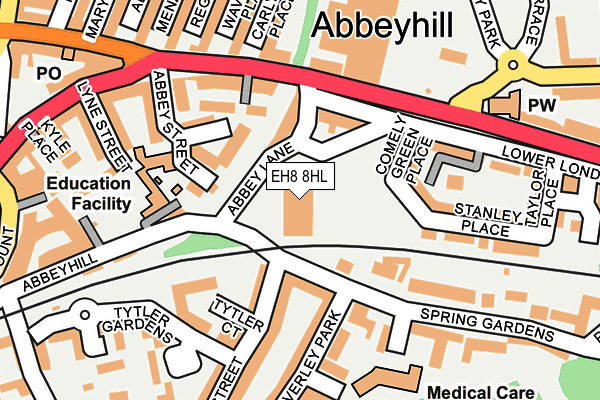 EH8 8HL map - OS OpenMap – Local (Ordnance Survey)