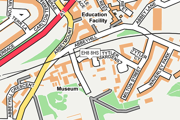 EH8 8HS map - OS OpenMap – Local (Ordnance Survey)