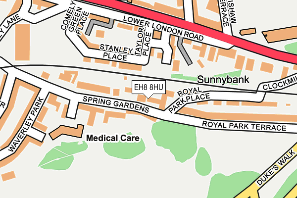 EH8 8HU map - OS OpenMap – Local (Ordnance Survey)