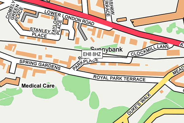 EH8 8HZ map - OS OpenMap – Local (Ordnance Survey)