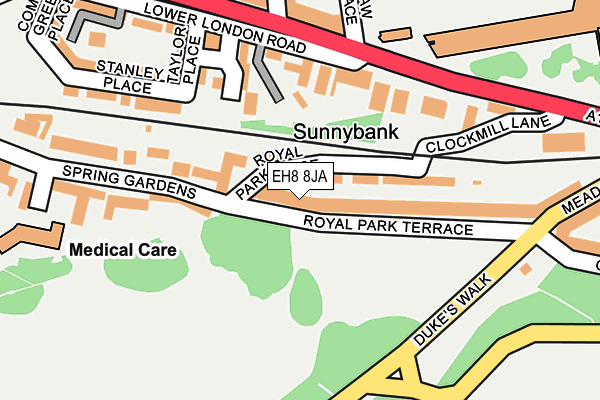 EH8 8JA map - OS OpenMap – Local (Ordnance Survey)