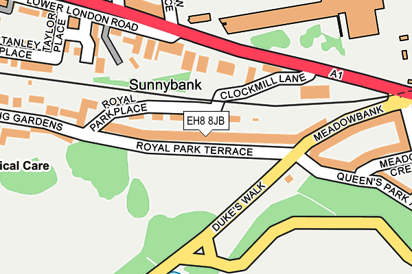 EH8 8JB map - OS OpenMap – Local (Ordnance Survey)