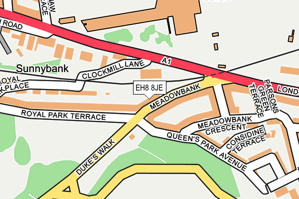 EH8 8JE map - OS OpenMap – Local (Ordnance Survey)