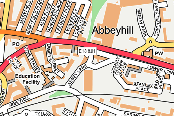 EH8 8JH map - OS OpenMap – Local (Ordnance Survey)