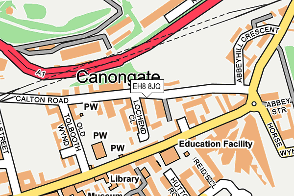 EH8 8JQ map - OS OpenMap – Local (Ordnance Survey)