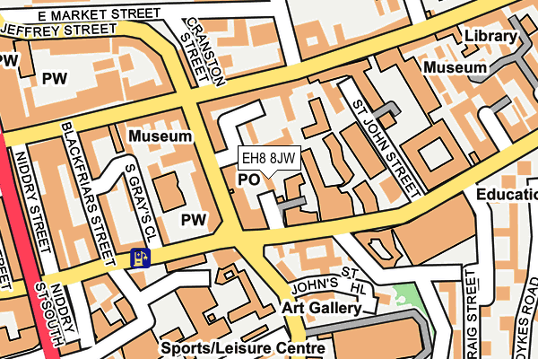 EH8 8JW map - OS OpenMap – Local (Ordnance Survey)