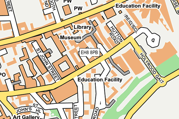 EH8 8PB map - OS OpenMap – Local (Ordnance Survey)