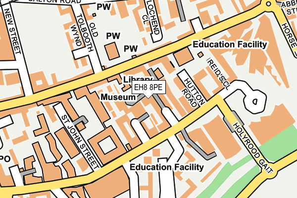 EH8 8PE map - OS OpenMap – Local (Ordnance Survey)