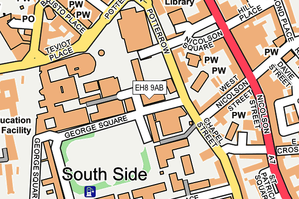 EH8 9AB map - OS OpenMap – Local (Ordnance Survey)