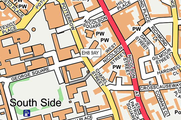 EH8 9AY map - OS OpenMap – Local (Ordnance Survey)