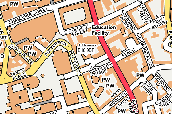 EH8 9DF map - OS OpenMap – Local (Ordnance Survey)