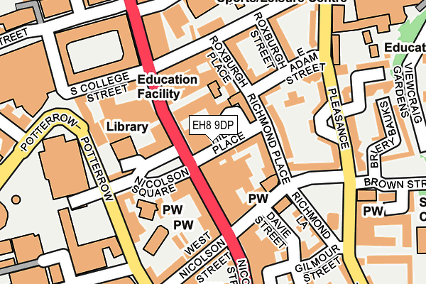 EH8 9DP map - OS OpenMap – Local (Ordnance Survey)