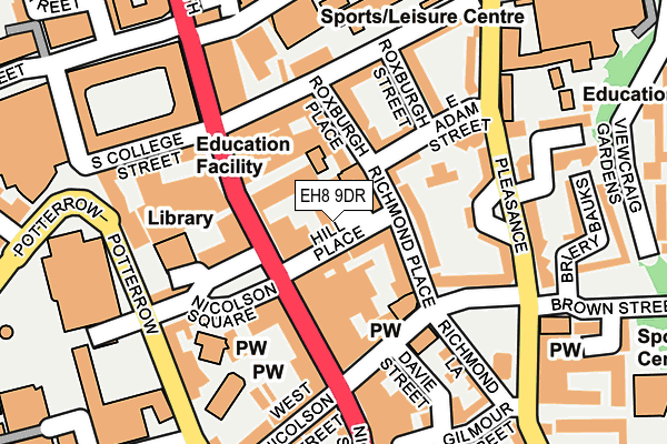 EH8 9DR map - OS OpenMap – Local (Ordnance Survey)