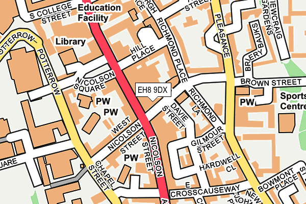 EH8 9DX map - OS OpenMap – Local (Ordnance Survey)