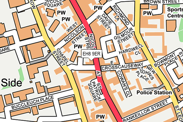 EH8 9ER map - OS OpenMap – Local (Ordnance Survey)