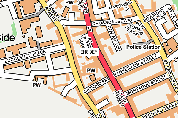 EH8 9EY map - OS OpenMap – Local (Ordnance Survey)