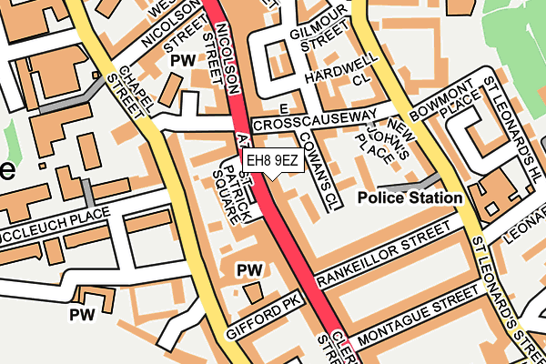 EH8 9EZ map - OS OpenMap – Local (Ordnance Survey)