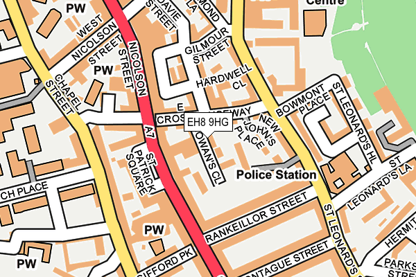 EH8 9HG map - OS OpenMap – Local (Ordnance Survey)