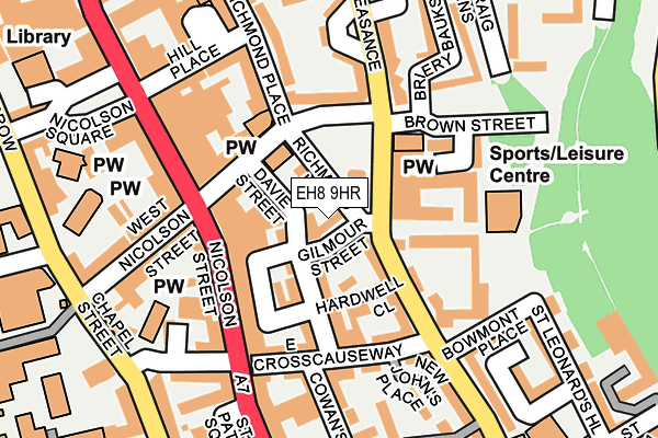 EH8 9HR map - OS OpenMap – Local (Ordnance Survey)