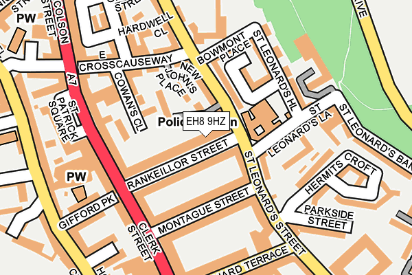 EH8 9HZ map - OS OpenMap – Local (Ordnance Survey)