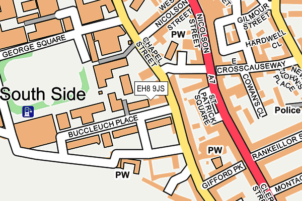 EH8 9JS map - OS OpenMap – Local (Ordnance Survey)