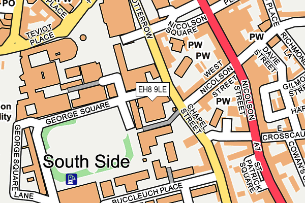 EH8 9LE map - OS OpenMap – Local (Ordnance Survey)