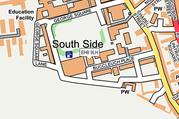 EH8 9LH map - OS OpenMap – Local (Ordnance Survey)