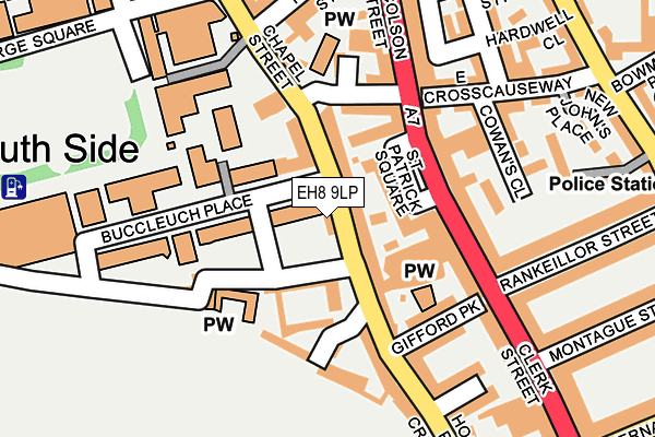 EH8 9LP map - OS OpenMap – Local (Ordnance Survey)