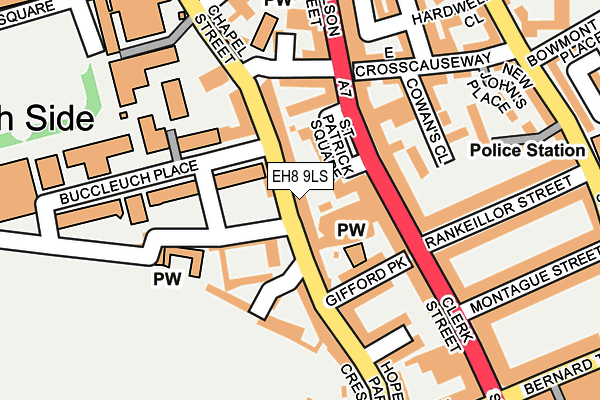 EH8 9LS map - OS OpenMap – Local (Ordnance Survey)