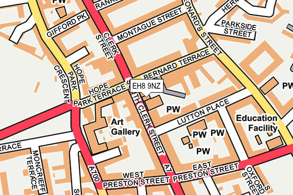 EH8 9NZ map - OS OpenMap – Local (Ordnance Survey)
