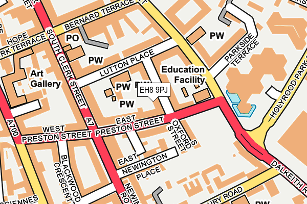 EH8 9PJ map - OS OpenMap – Local (Ordnance Survey)