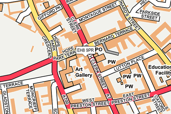 EH8 9PR map - OS OpenMap – Local (Ordnance Survey)