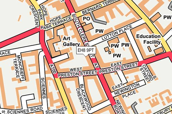 EH8 9PT map - OS OpenMap – Local (Ordnance Survey)